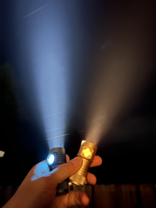 Beamshots of the Emisar D4V2s I like to keep with 18350 shorty tubes