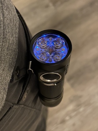 Emisar D4V2 in my pants with pocket clip