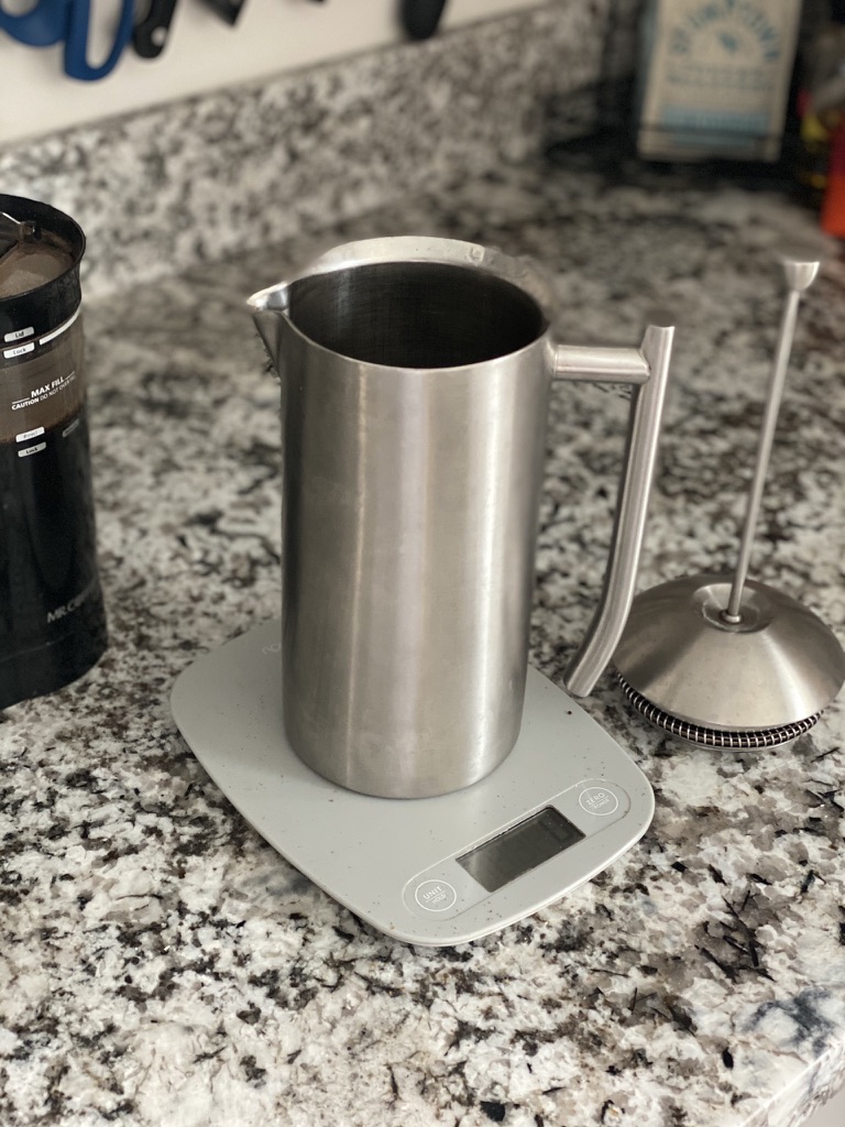 Making coffee with my Frieling French Press