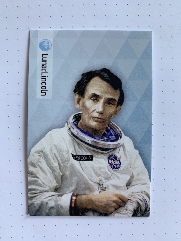 2019 Winner for Best Business Card: Lunar Lincoln